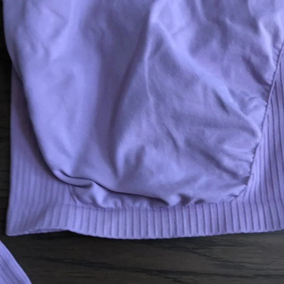 Free People Movement lilac good karma high neck layering top & shorts XS/S New - Picture 5 of 16